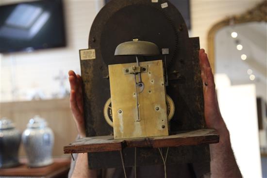 George Hewett of Marlborough. A George III oak eight day longcase clock, H.7ft 9in.